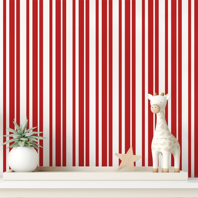 Red & White Candy Stripe Tapete (Von Creator hochgeladen)