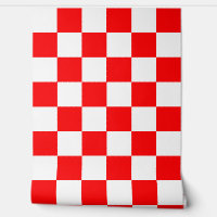 Red White Checkered Karo Wall Decke