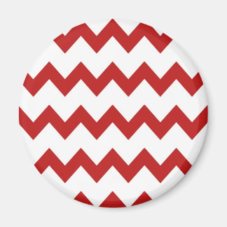 Red White Chevrons Magnet
