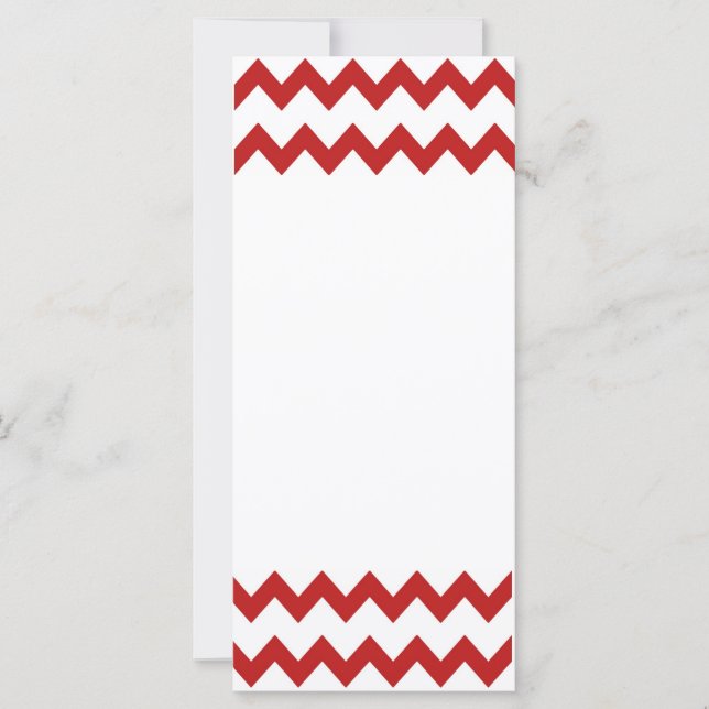 Red White Chevrons Rack Card (Vorderseite)