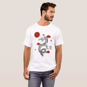 Red White Chinese Dragon T Shirt
