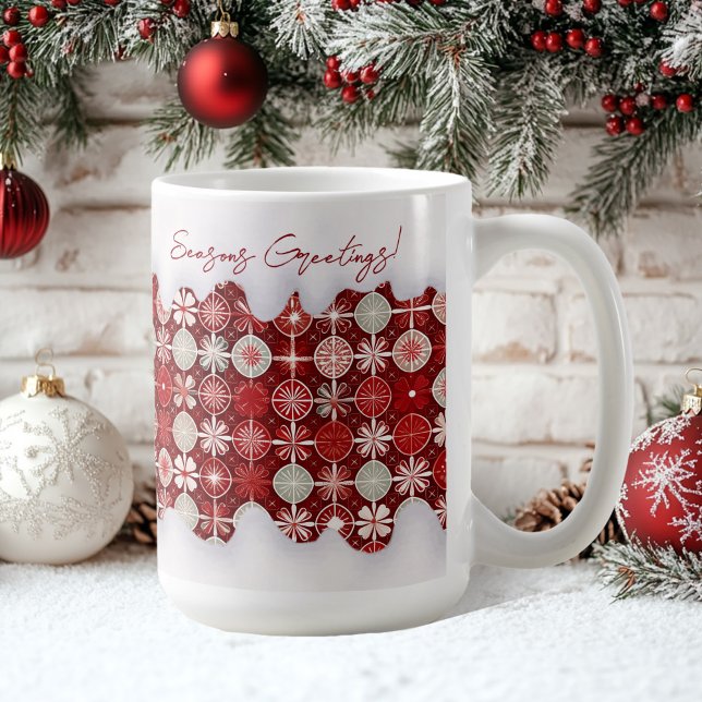 Red White Christmas Candy Pattern#13 ID1009 Kaffeetasse (Von Creator hochgeladen)