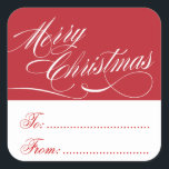 RED WHITE CHRISTMAS GIFT TAG STICKERS<br><div class="desc">RED AND WHITE CHRISTMAS GIFT TAG STICKERS mit weißem Script Schriftart Text, um Ihre Weihnachtsgeschenke und Weihnachtsgeschenke zu schmücken. Die Größe (in 1, 5 Zoll) und die Form des Aufklebers können geändert werden. Karo auf dem Bildschirm, um sicherzustellen, dass Ihr Aufkleber gut aussieht. Es druckt so, wie Sie es auf...</div>