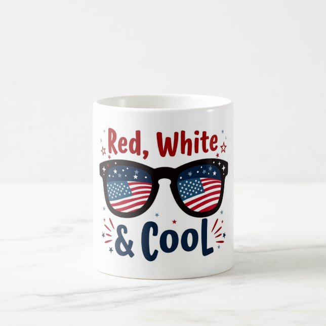 Red White & Cooler 4. Juli Tasse (Mittel)