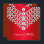 Red White Diamond Jewel 30. Geburtstag Party Einladung<br><div class="desc">Red White Diamond Jewel 30. Geburtstag Party Einladung Template. Verziert Jewel Birthday Party. Klicken Sie auf der Produktseite auf die Schaltfläche "Anpassen"</div>