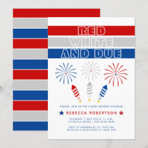 Red White Due 4. Juli Feuerwehr Baby Dusche