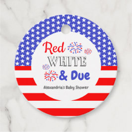 Red White & Due Baby Dusche Geschenkanhänger