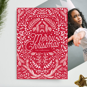 Red White Foliage & Berries Kein Foto Weihnachten