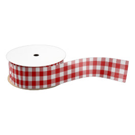 Red & White Gingham, 1,5 Zoll Ripsband