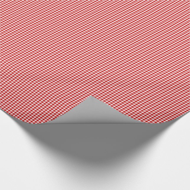 Red-White Gingham-GIFT WRAPPING PAPER Geschenkpapier (Ecke)