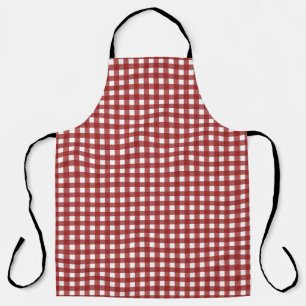 Red White Gingham Karo Kariert Schürze