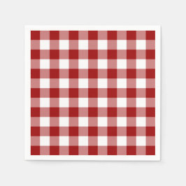 Red White Gingham Karo Pattern Serviette