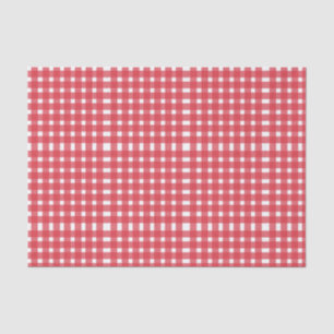 Red White Gingham Pattern Seidenpapier