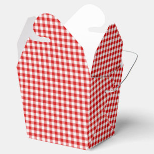 Red-White Ginham-GASTGESCHENK BOX, herausnehmen Geschenkschachtel