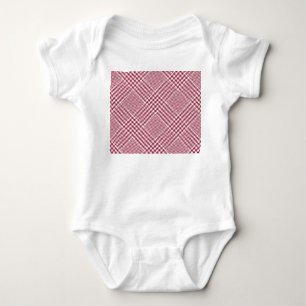 Red White Glen Kariert: Tweed Tartan Baby Strampler
