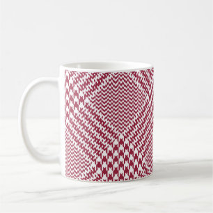 Red White Glen Kariert: Tweed Tartan Kaffeetasse