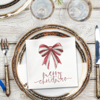 Red White Glitzer Bow Frohe Weihnachten