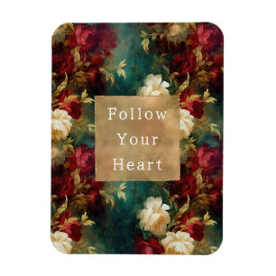 Red White Green Blume Magnet