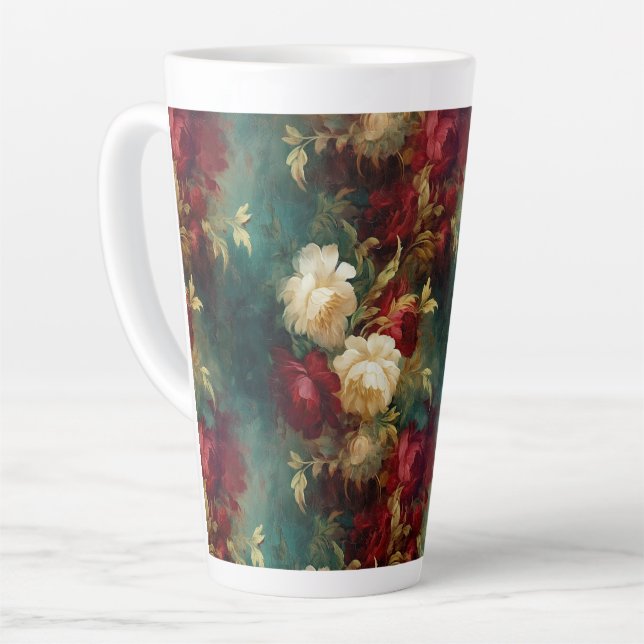 Red White Green Blume Milchtasse (Linke Ecke)