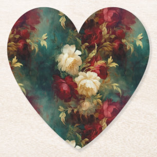 Red White Green Blume Untersetzer