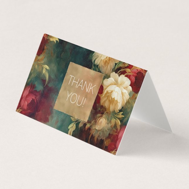 Red White Green Blume Vielen Dank (Vorderseite)