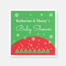 Red White Green Christmas Baby Duft Geschenke Serviette