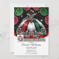 Red White Green Mis Quince Anos 15 Quinceañera
