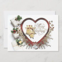 Red White & Green Moderne Viktorianisch Frohe Weih