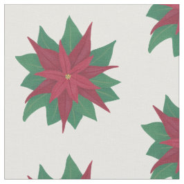 Red White Green Poinsettias Weihnachtsstoff Stoff