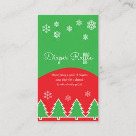 Red White Green Weihnachtsmann Windeln Raffel Fest Begleitkarte