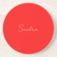 Red White Handschriftlich Minimalistisch Ihren Nam