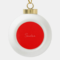 Red White Handschriftlich Minimalistisch Ihren Nam