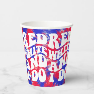 Red White I Do America Bachelorette Pappbecher