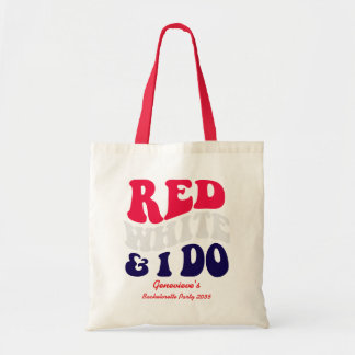Red White I Do American Retro Junggeselinnen-Absch Tragetasche