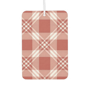 Red White Kariert Air Freshener Autolufterfrischer