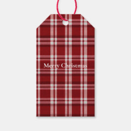 Red White Kariert Geschenkanhänger