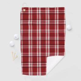 Red White Kariert Golfhandtuch