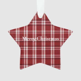 Red White Kariert Ornament