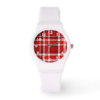 Red White Kariert Tartan