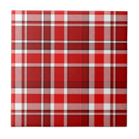 Red White Kariert Tartan