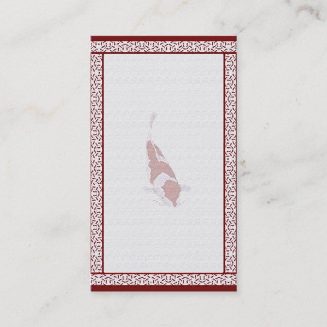 Red & White Koi individuell anpassbare Visitenkart Visitenkarte (Vorderseite)