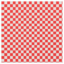 Red White Kroon Checkerboard Muster Stoff