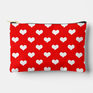 Red White Liebe Herzdesign Zubehörtasche