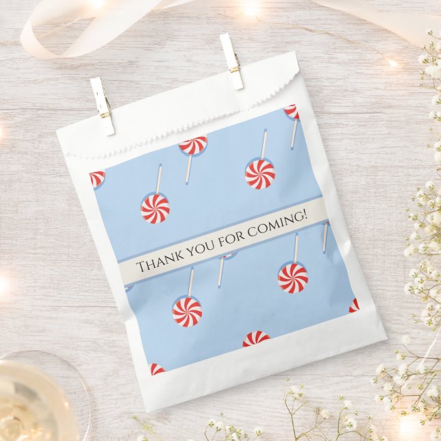 Red & White Lollipop Muster Gefälligkeitsags Geschenktütchen (Ausgeschnitten)