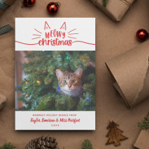 Red White MeowChristmas - Cat Christmas Foto