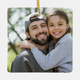 Red White Merry Bright Weihnachtssaison Foto Keramikornament