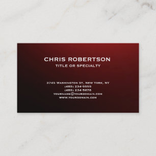 Red White Modern Simple Schlicht Business Card Visitenkarte