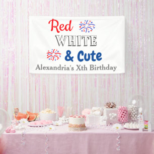 Red White & Niedlich 4. Juli Banner