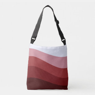 Red White Ombre Wave Muster Tragetaschen Mit Langen Trägern