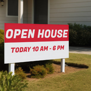 Red & White Open House l Real Anwesen Banner